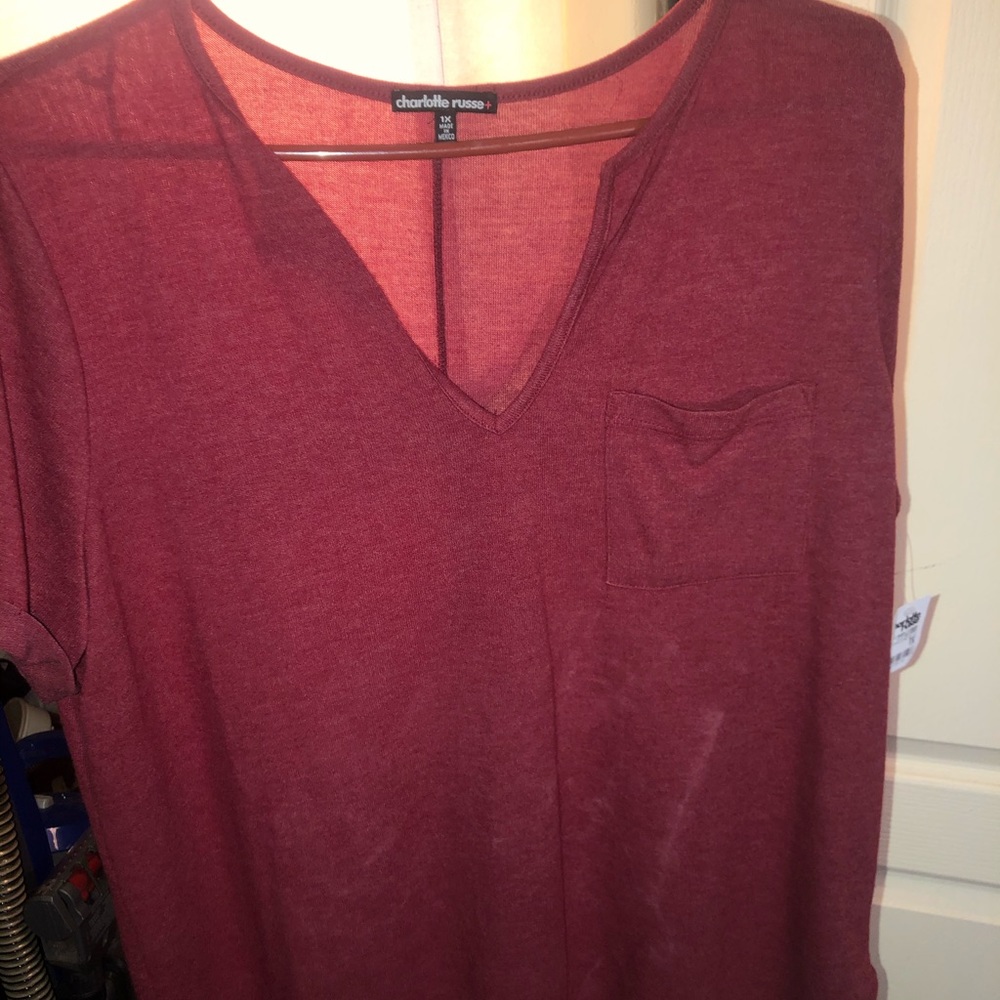 Brick Red V-Neck